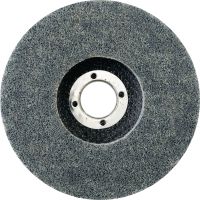 AN-D SPX neaustiniai diskai su atrama „Ultimate“ klasės neaustiniai šlifavimo diskai su pluošto atrama (27 tipo), skirti nerūdijančiojo plieno, aliuminio ir kitų metalų apdailos darbams